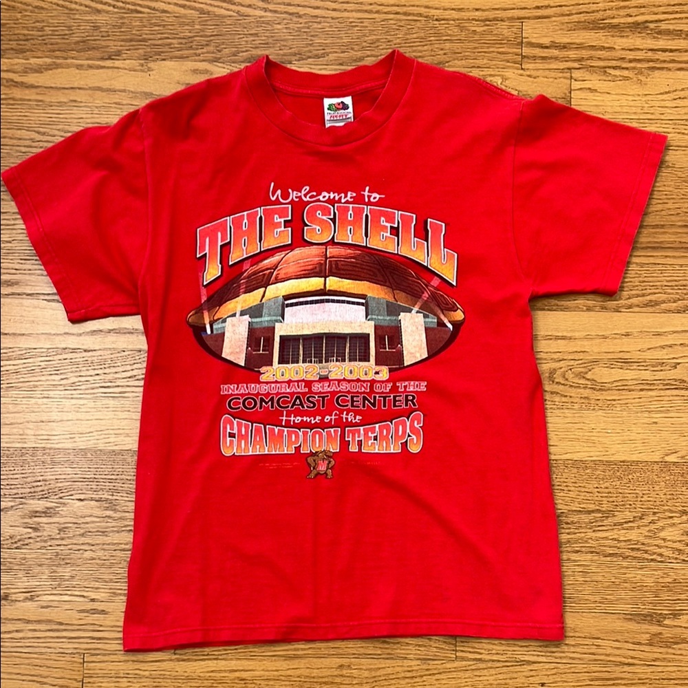 Vtg Maryland MD Terrapins TERPS T-Shirt "Welcome to the Shell 2002-2003" Size M